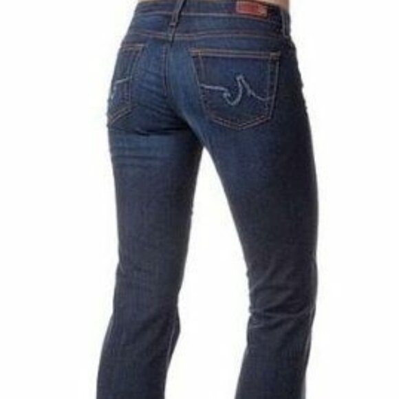 AG the Club Low Rise Bootcut Flare Medium Dark Wash Blue Denim Jeans 30R - Picture 2 of 15
